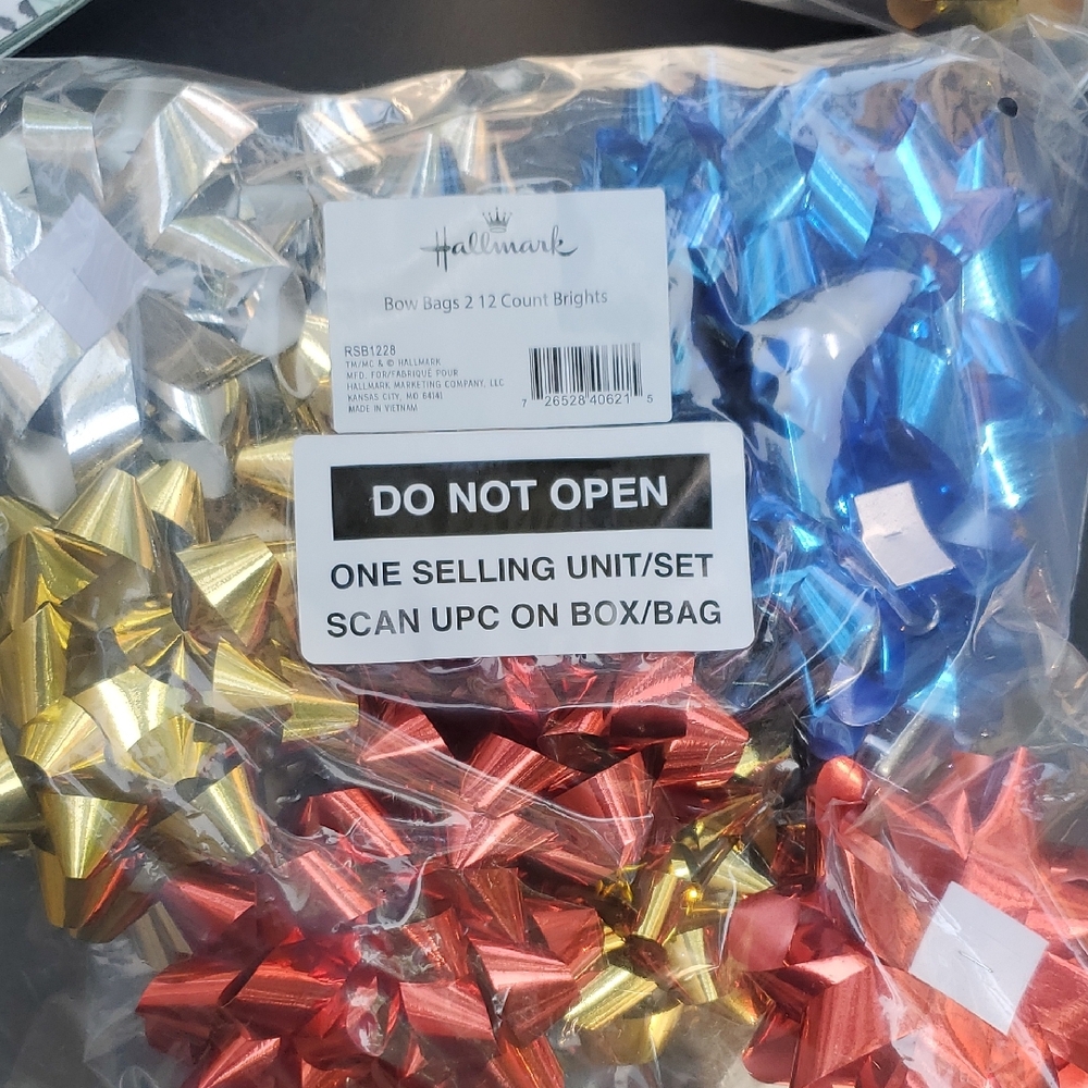 Hallmark Red and Blue Gift Wrap Bows